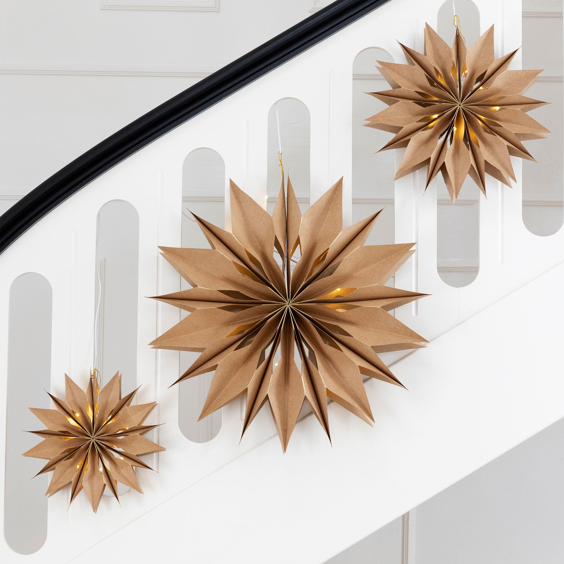 Papirstjerne med lys